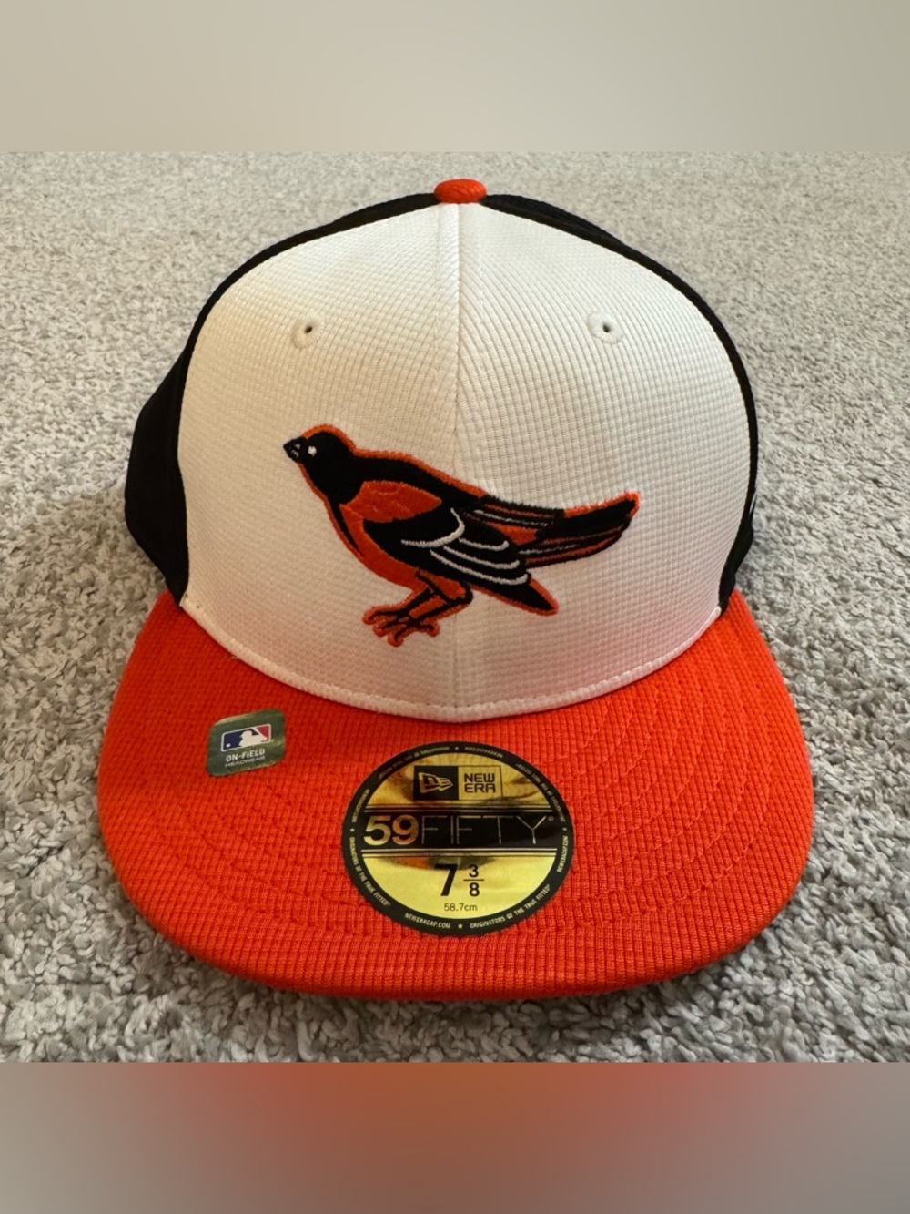 NWT Baltimore Orioles Fitted Hat 7 3/8 New Era On-Field 59FIFTY Baseball Cap